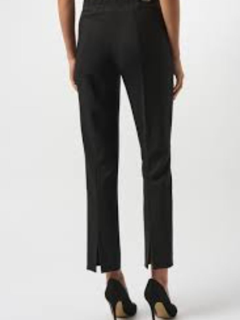 Joseph Ribkoff Black Trouser Pants With Split Hem